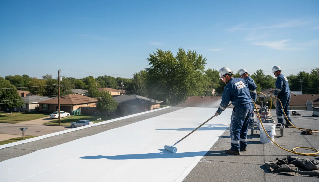 Commercial roof coating in Meridian, OK near me